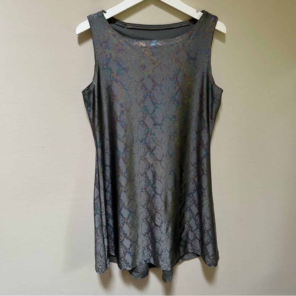 Iridescent Snake Print Stretch Sleeveless Hand-Made Dress in size Medium